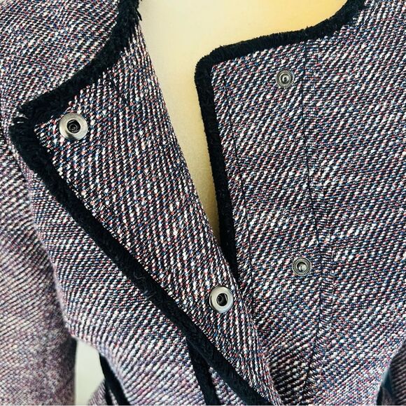 Banana Republic Textured Tweed Blazer Jacket, Size 4, Navy/Red/Multi, NWOT - Picture 9 of 12